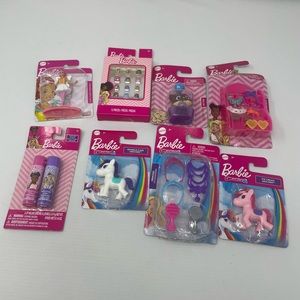 Mattel BARBIE Micro Collection  lot of 8 Doll accessories figures balm unicorn